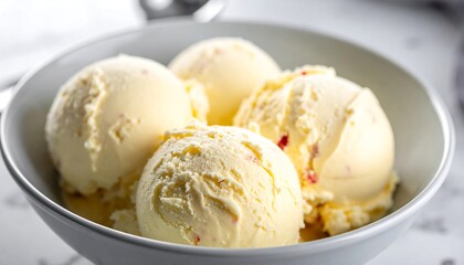 Creamy Vanilla Ice Cream with Red Berries Delight