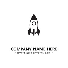 Rocket silhouette logo company design vector illustration