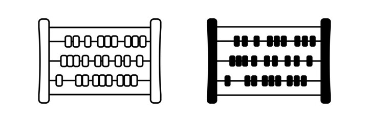abacus icon set. calculator symbol. trendy and modern design
