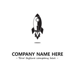 Rocket silhouette logo company design vector illustration
