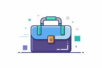 modern briefcase digital lock icon