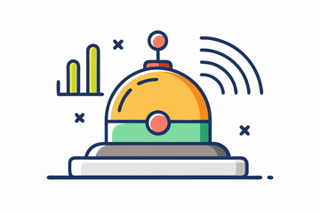 Fototapeta premium ringing service desk bell icon