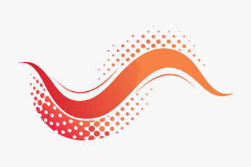 abstract dotted waves vector icon