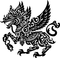 sketch illustration icon logo symbol animal mythology ethnic traditional