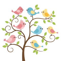 Naklejka premium Chirping Chorus