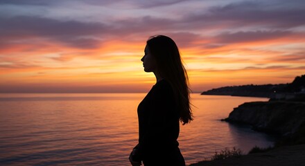 Sunset Silhouette: Coastal Reverie