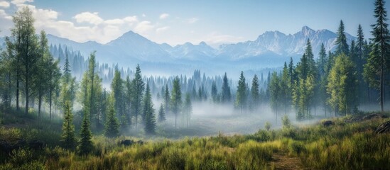 Fototapeta premium Misty Mountain Valley (2)