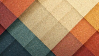 Fototapeta premium Geometric tapestry wallpaper, muted earth tones, subtle texture, surface, fabric