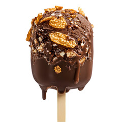 Chocolate Cereal Popsicle Recipe on transparent background