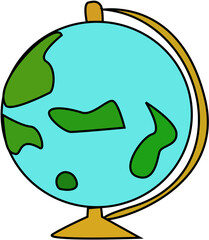 Globe Icon vector illustration.  earth clip art.