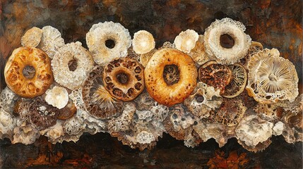 Abstract Organic Forms in Earthy Tones