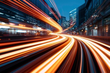Obraz premium City lights blur, night time