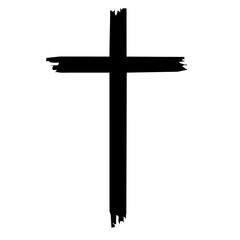 silhouette of a religious cross 