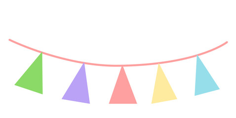 Fototapeta premium Pastel Triangle Bunting Banner Decoration