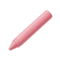 Pink crayon isolated on transparent background