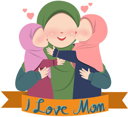 Mother's Day: A Muslim Mother Embracing Her Twin Daughters