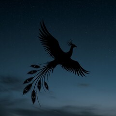 Obraz premium Midnight Phoenix's Ascent