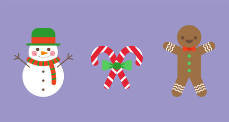 Set Icons Christmas elements