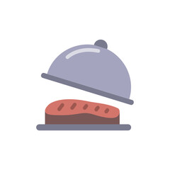 Culinary presentation elegance: Covered dish revealing delectable offering