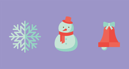Set Icons Christmas elements