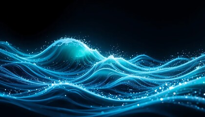 Abstract Ocean Waves: Digital Art