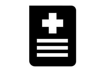 Obraz premium Stylized Medical Prescription Pad Featuring Cross Symbol on the Cover for Healthcare Needs