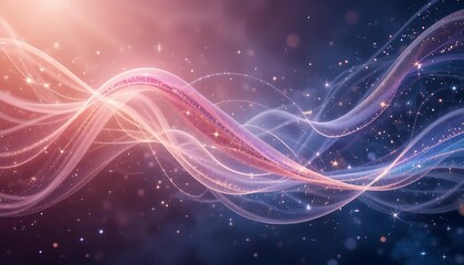 Fototapeta premium Celestial Waves: A Dreamlike Abstract Artwork