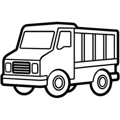  truck icon on white background 
