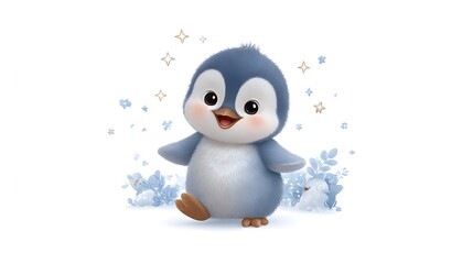 Naklejka premium snowman on a white