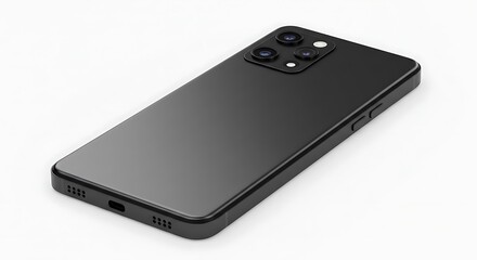 Smartphone with Triple Camera &ndash; Isolated on White