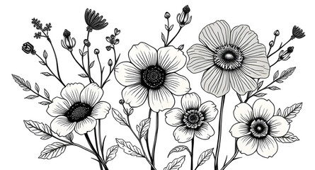seamless botanical art, ornamental floral design, luxury flower background, seamless rose pattern, hibiscus seamless design, seamless tulip pattern, exotic flower background, daisy seamless pattern, w © mrpixel
