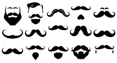 Mustache, Moustache icon, Handlebar mustache, Curly mustache, Vintage mustache, Classic mustache, Barber mustache, Mustache vector, Mustache illustration, Retro mustache, Black mustache, Mustache silh