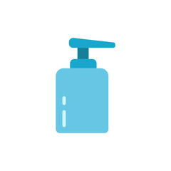 Fototapeta premium Light blue liquid dispenser illustration with smooth edges and transparent backdrop