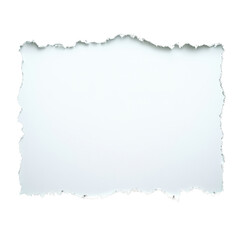 Obraz premium Blank torn paper background with ragged edges and light blue tint for design, collage, craft projects, or creative background use