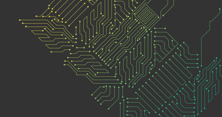 Obraz premium Abstract digital background with technology circuit board. Vector