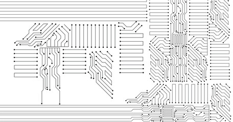 Electronic circuit board vector for technology and finance concept.