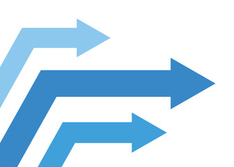 blue arrows going forward show competition and progress