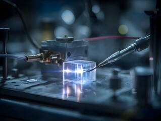 Photon Detector Clicking Close-Up Shot Captures Quantum Particle Interactions with Stunning Detail for Cutting-Edge Physics