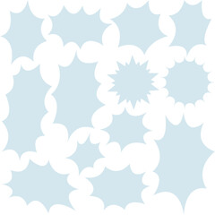 Spiky balloon set Cartoon decoration Explosion Burst Surprise Emphasis Light blue / トゲトゲした吹き出しセット 漫画 装飾 爆発 破裂 驚き 強調 水色