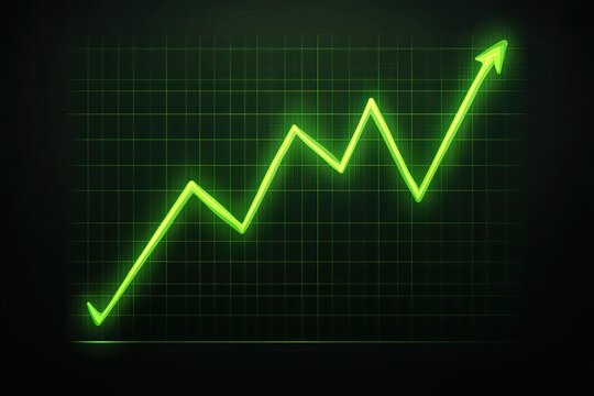 Green graph upward trend