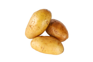 potatoes isolated on white background