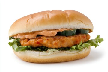 Delicious burger with fresh ingredients ready for eating gourmet sandwich