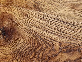 A planed oak wood surface with an interlocking grain pattern and a smooth dense texture  long title This image depicts the close up view of a planed