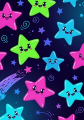 Neon Galaxy Grinners