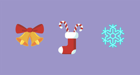 Set Icons Christmas elements