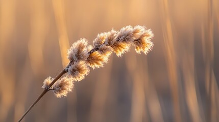 dry grass in the morning