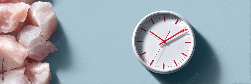 Poster Minimalist Time Management Sleek Wall Clock with High-Contrast Design for Productivity Optimization in Modern Workspaces - Aesthetic Mindfulness and Professional Efficiency