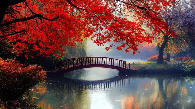 japanese garden in autumn