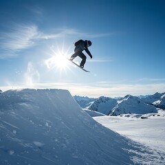 Sun-Kissed Snow Flight