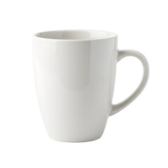 White Ceramic Mug Empty Coffee Cup Tea Drink Isolated Plain Simple